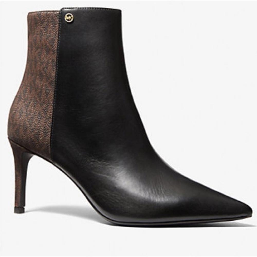 Stylish Michael Kors Black Ankle Boots with Zipper Detail
